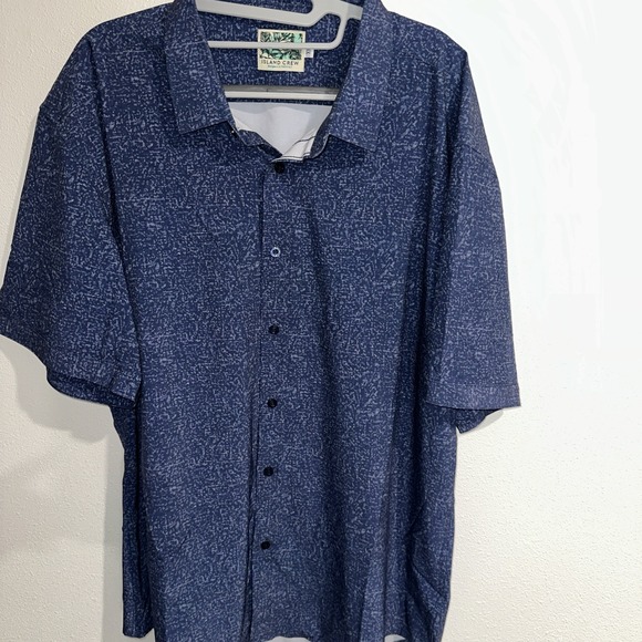 Island Crew‎ Designed In Hawaii Men's Blue Short Sleeve Bottom Shirt  Size Xl - Picture 2 of 10